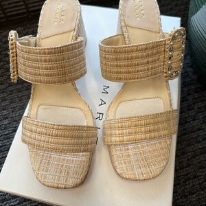Alex Marie Tan Block Heel Sandals